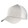 Sport-Tek Silver/White PosiCharge Competitor Mesh Back Cap
