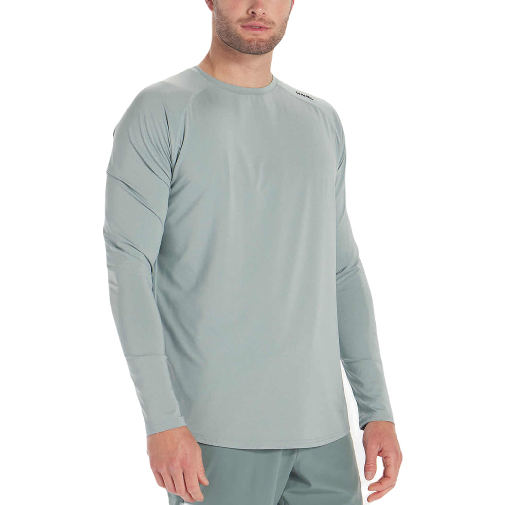 UNRL Men's Heather Aloe Stride Long Sleeve