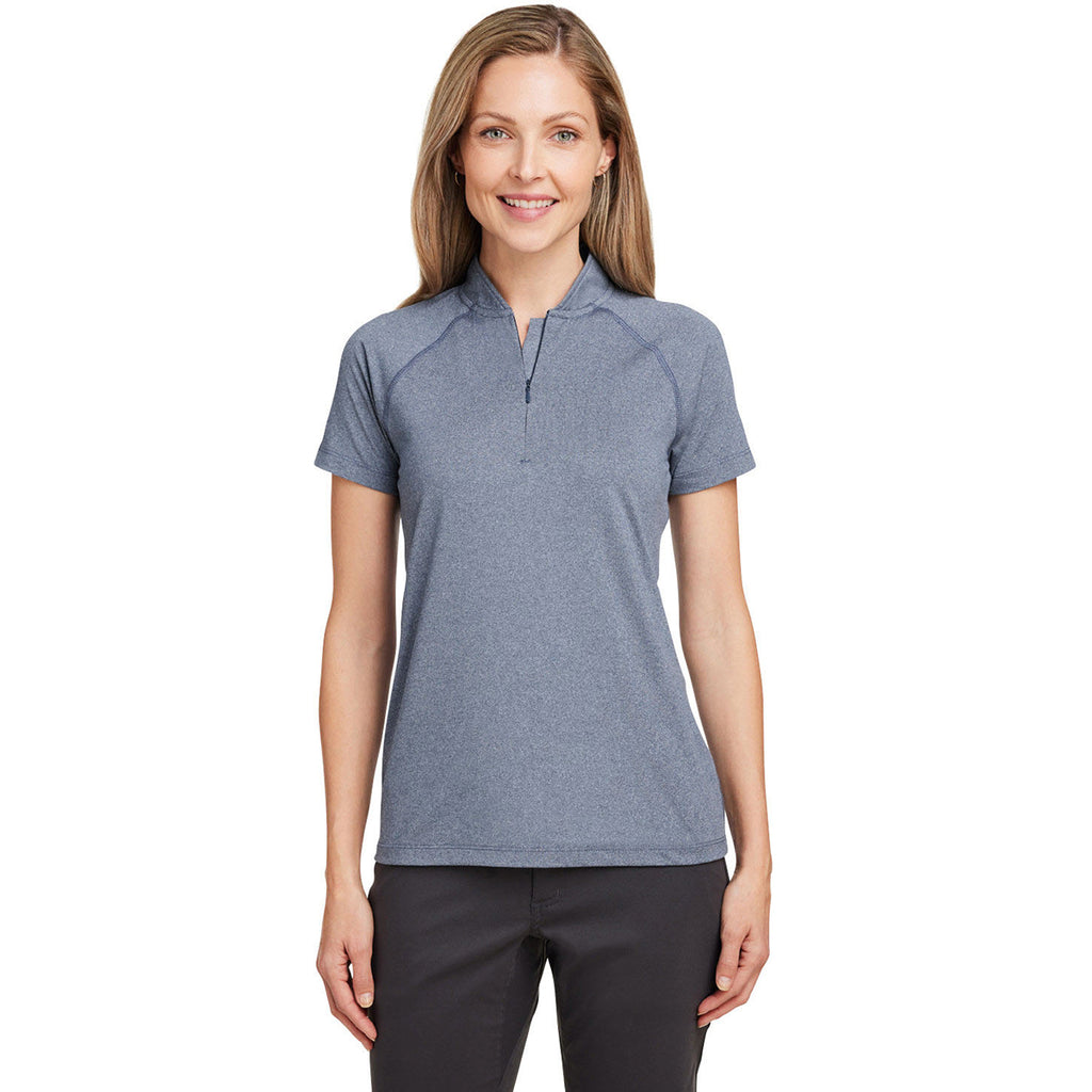 Swannies Golf Women's Navy Heather Quinn Polo