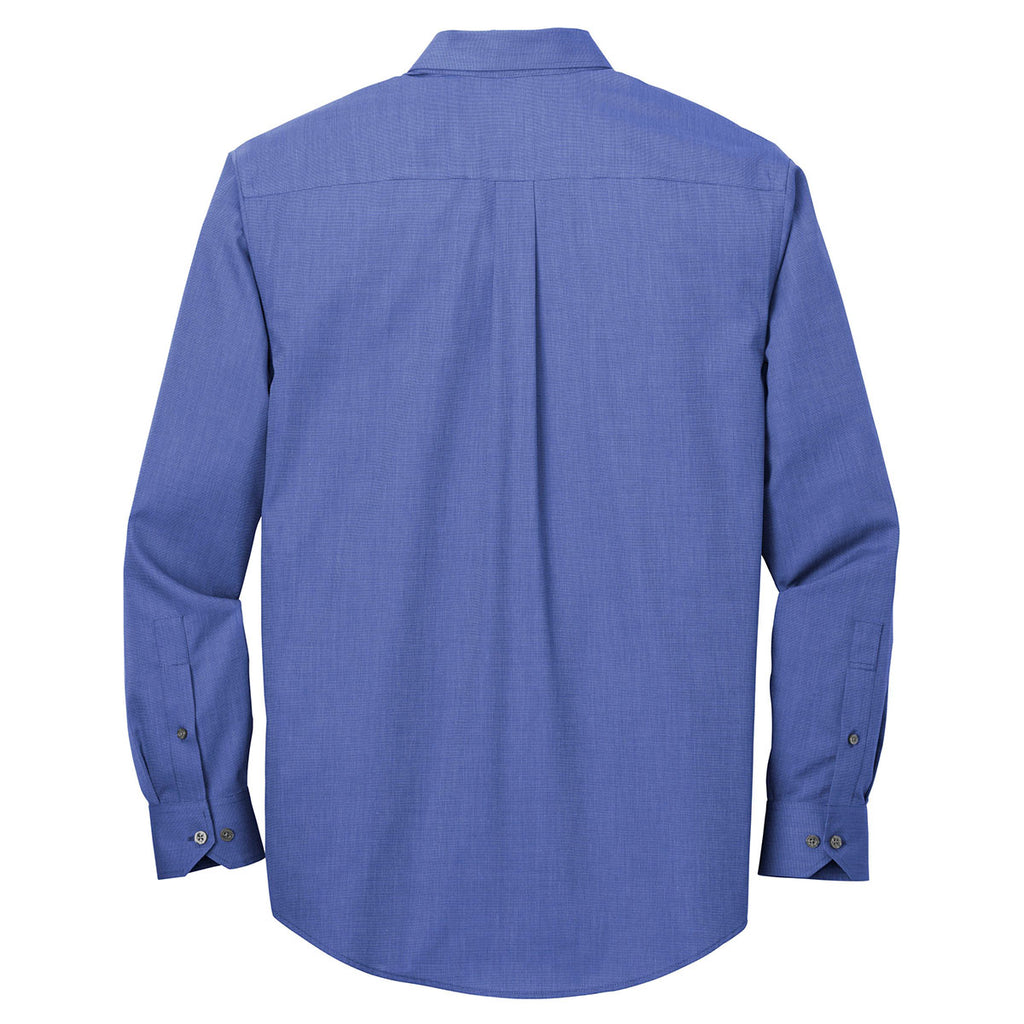 Red House Men's Mediterranean Blue Tall Nailhead Non-Iron Shirt