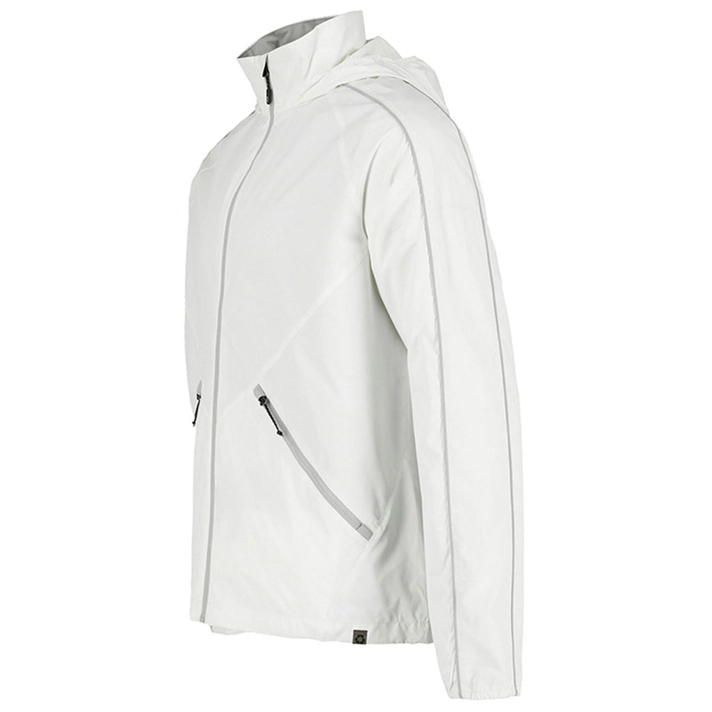 Elevate Men's White/Silver Rincon Eco Packable Jacket