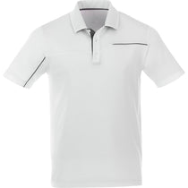 Elevate Men's White/Steel Grey Wilcox Short Sleeve Polo