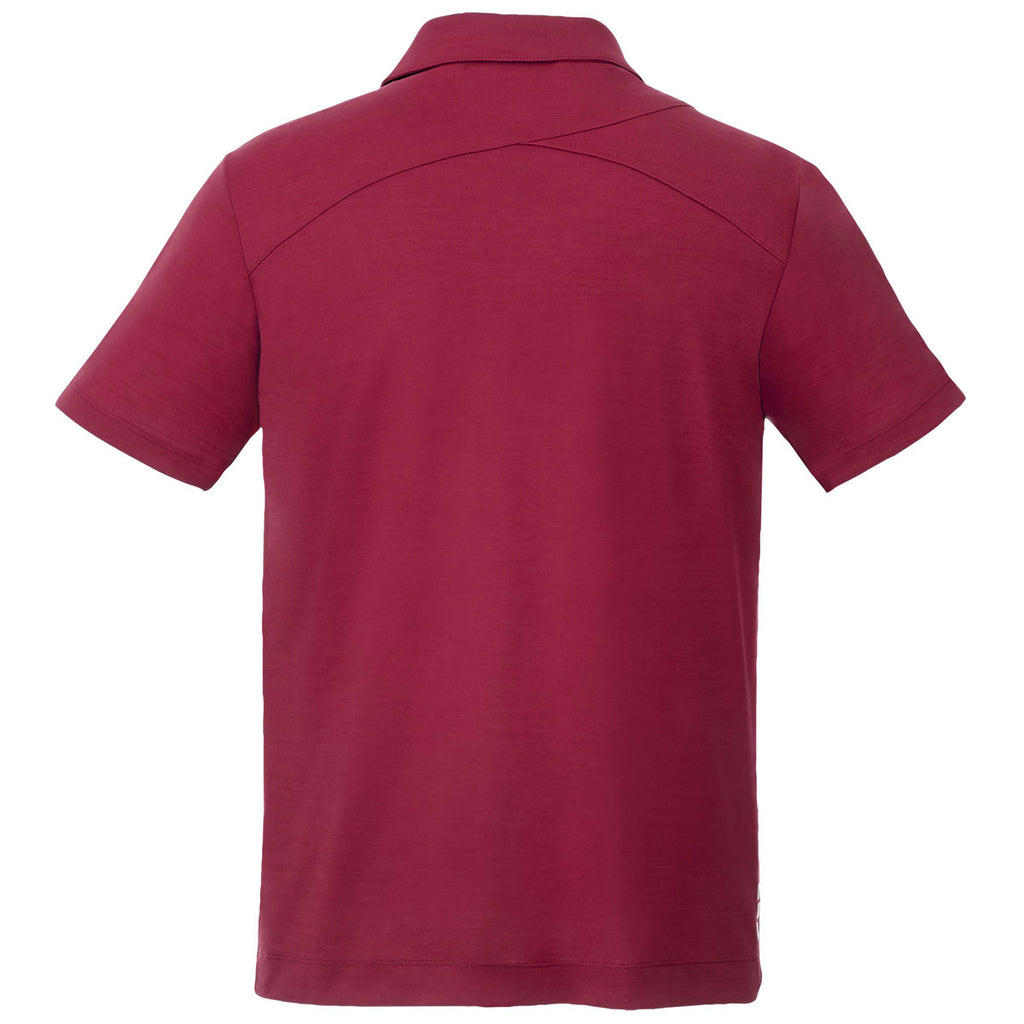 Elevate Men's Vintage Red Amos Eco Short Sleeve Polo