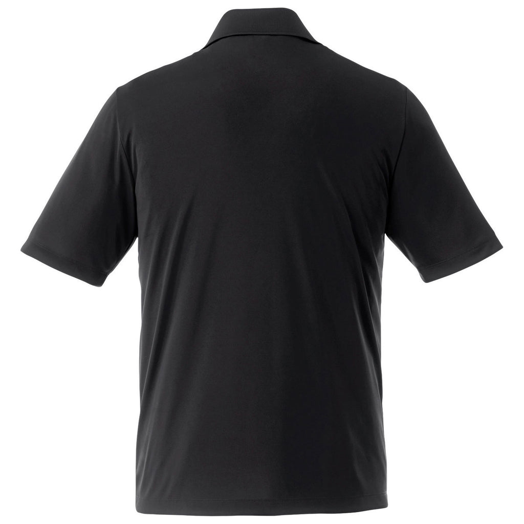 Elevate Men's Black Dade Short Sleeve Polo Tall