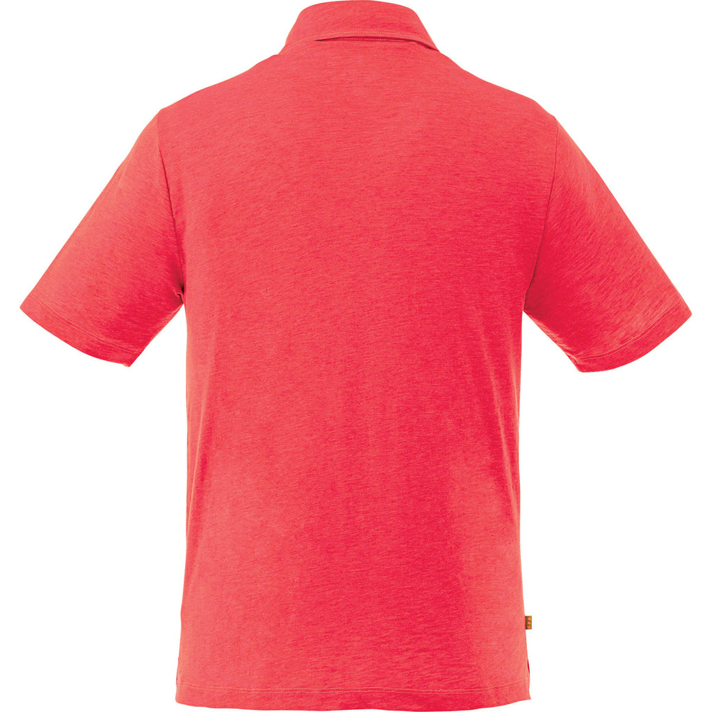 Elevate Men's Team Red Heather Tipton Short Sleeve Polo