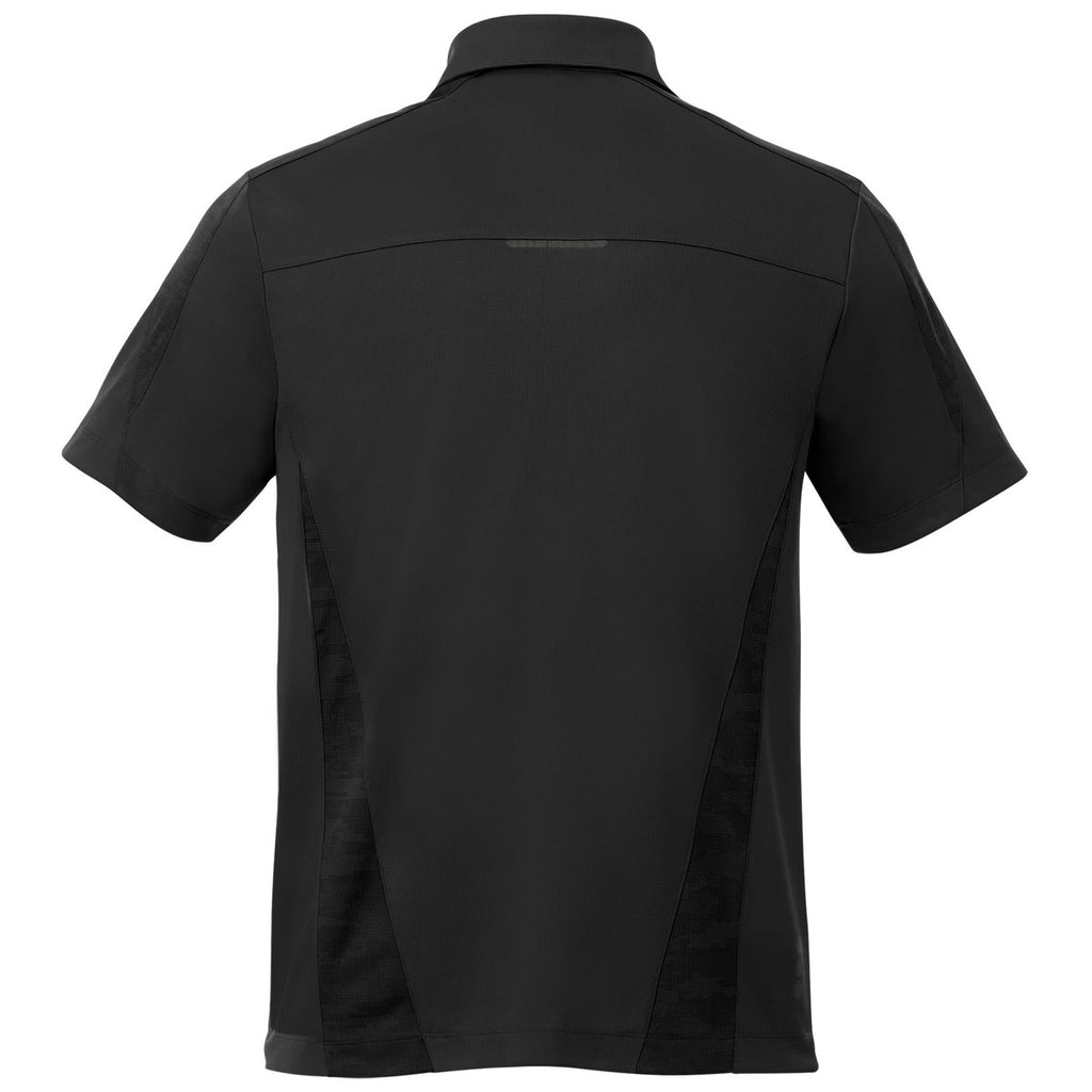 Elevate Men's Black Piedmont Short Sleeve Polo