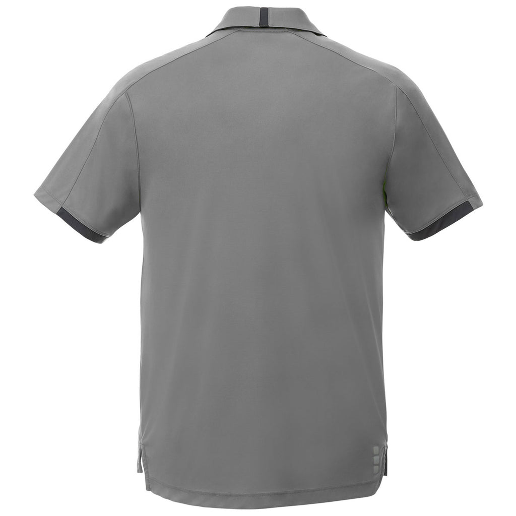 Elevate Men's Quarry/Grey Storm Cerrado Short Sleeve Polo