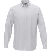 Elevate Men's Silver Irvine Oxford Long Sleeve Shirt