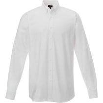 Elevate Men's White Irvine Oxord Long Sleeve Shirt Tall