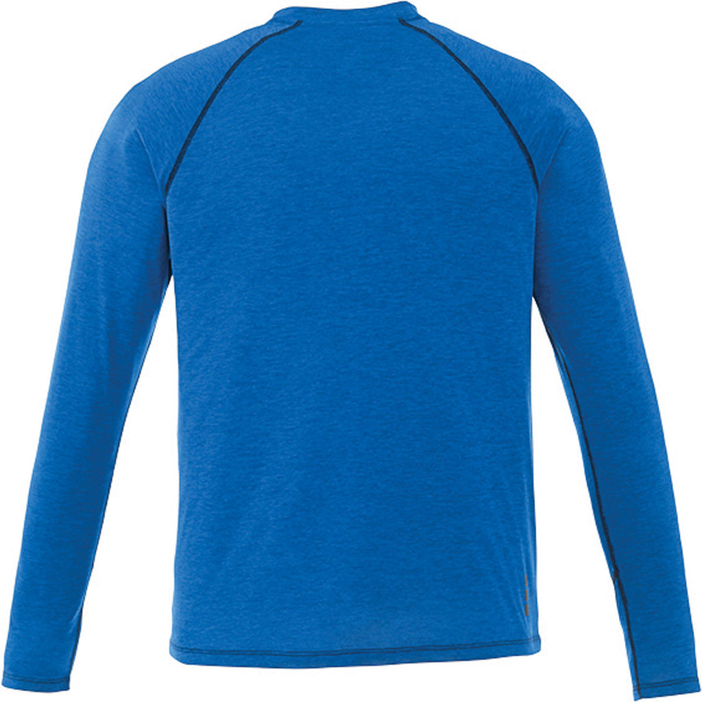 Elevate Men's Olympic Blue Heather Quadra Long Sleeve Shirt