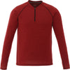 Elevate Men's Vintage Red Heather Quadra Long Sleeve Shirt