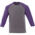 Elevate Men's Purple Heather/Medium Heather Grey Dakota Three Quarter Tee