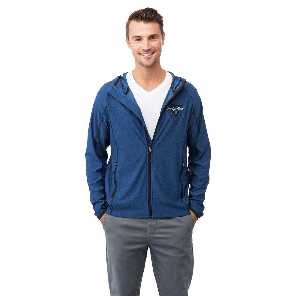 Elevate Men's Olympic Blue Heather Kaiser Knit Jacket