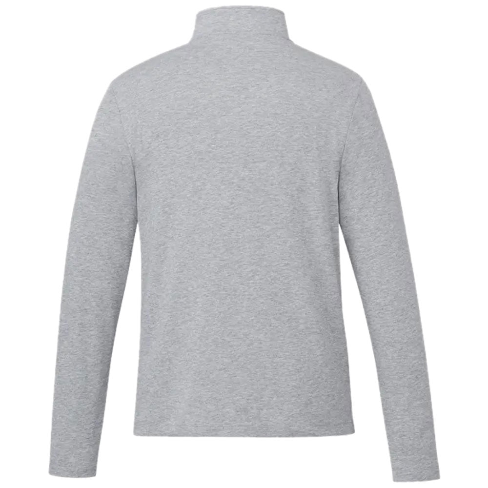 Elevate Men's Heather Grey Rigi Eco Knit Quarter Zip