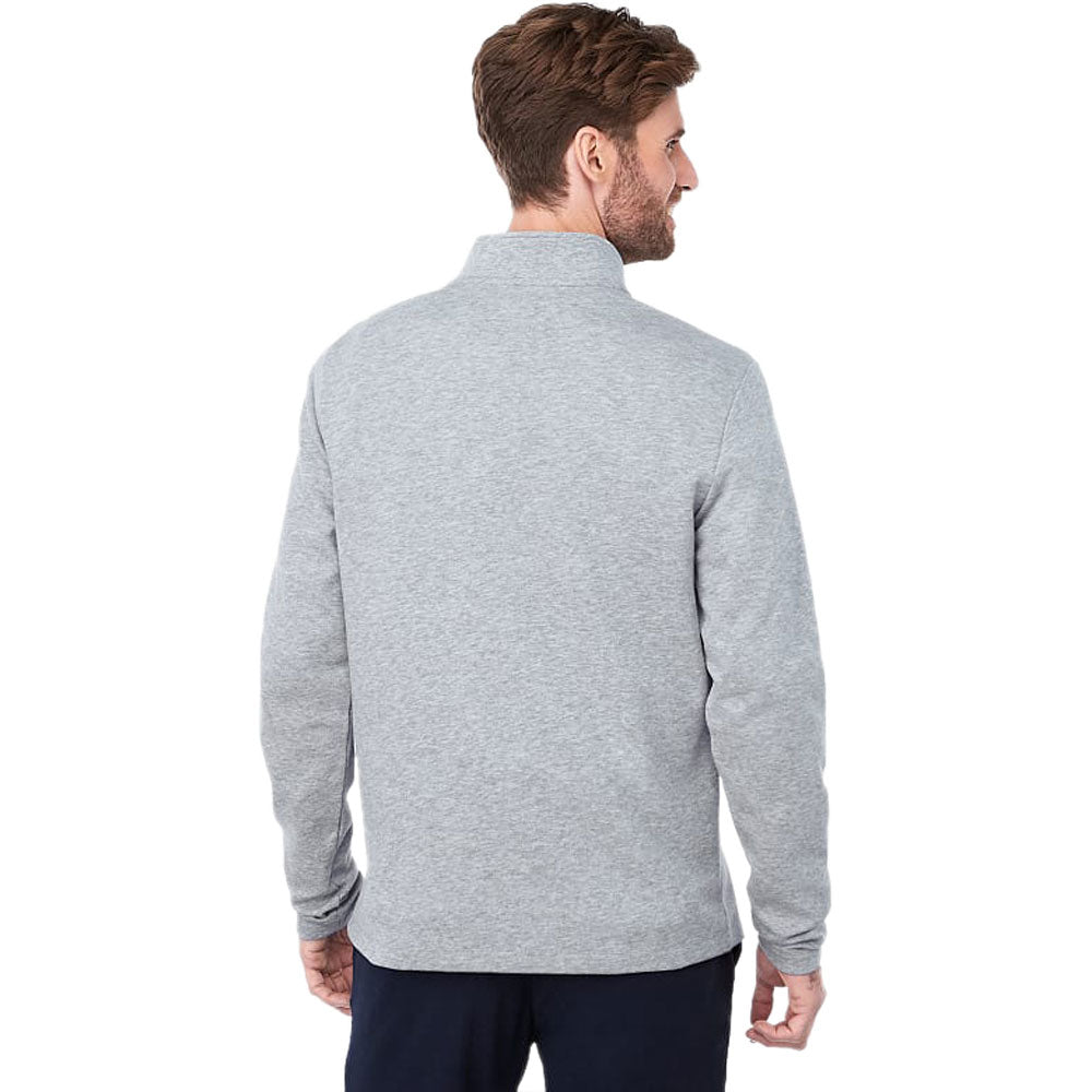 Elevate Men's Heather Grey Rigi Eco Knit Quarter Zip