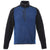 Elevate Men's Metro Blue Heather/Black Smoke Heather Vorlage Half Zip Knit Jacket