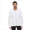 Elevate Men's White Garner Knit Full Zip Hoodie