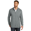 TravisMathew Men's Quiet Shade Grey Newport Full-Zip Fleece