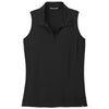 TravisMathew Women's Black Coto Performance Sleeveless Polo