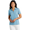 TravisMathew Women's Brilliant Blue Heather Coto Performance Polo