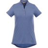 Elevate Women's Steel Blue Heather Concord Short Sleeve Polo