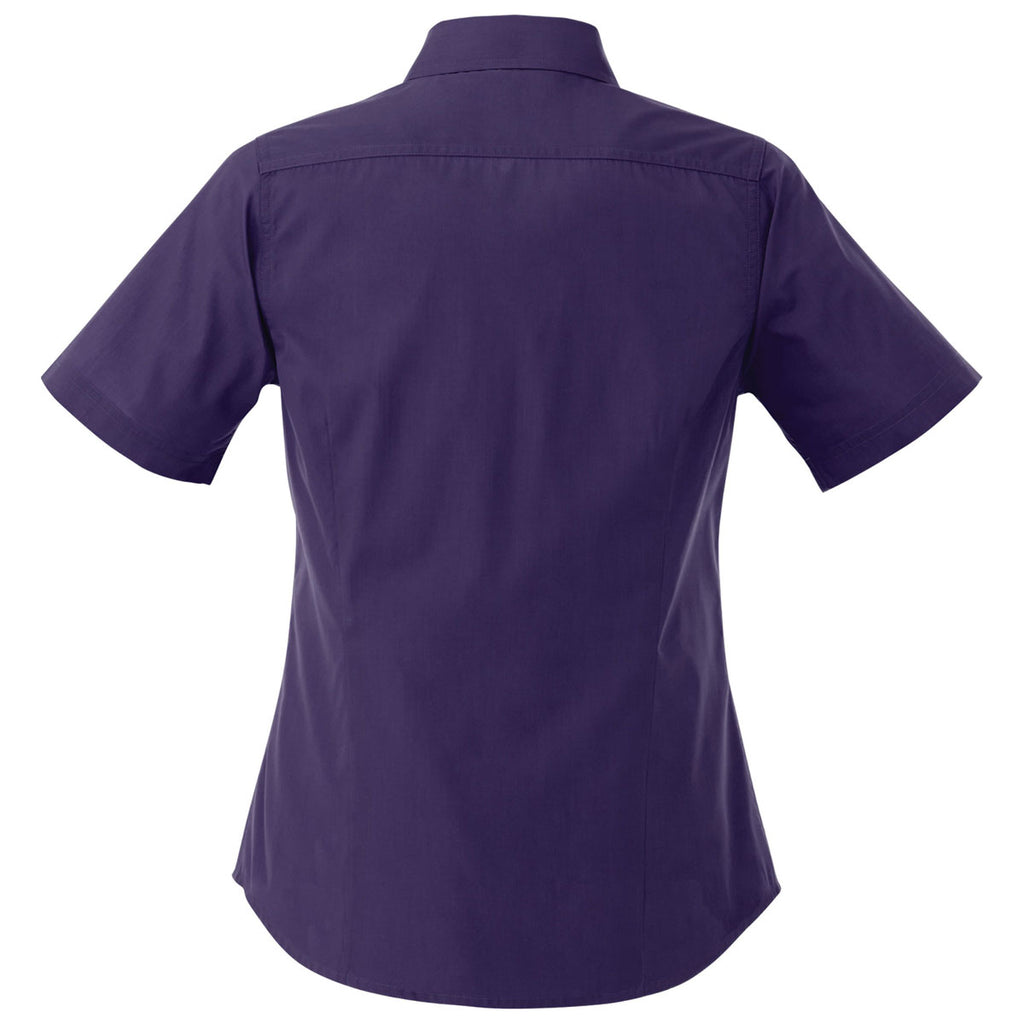 Elevate Women's Dark Plum Colter Short Sleeve Shirt