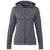 Elevate Women's Heather Dark Charcoal Lavar Eco Knit Full Zip Hoody