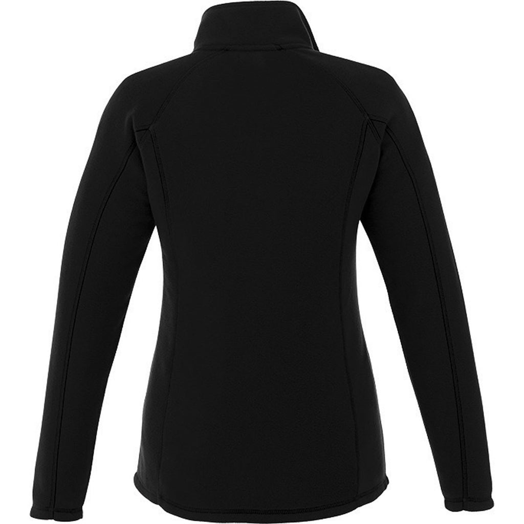 Elevate Women's Black Bowlen Polyfleece Quarter Zip