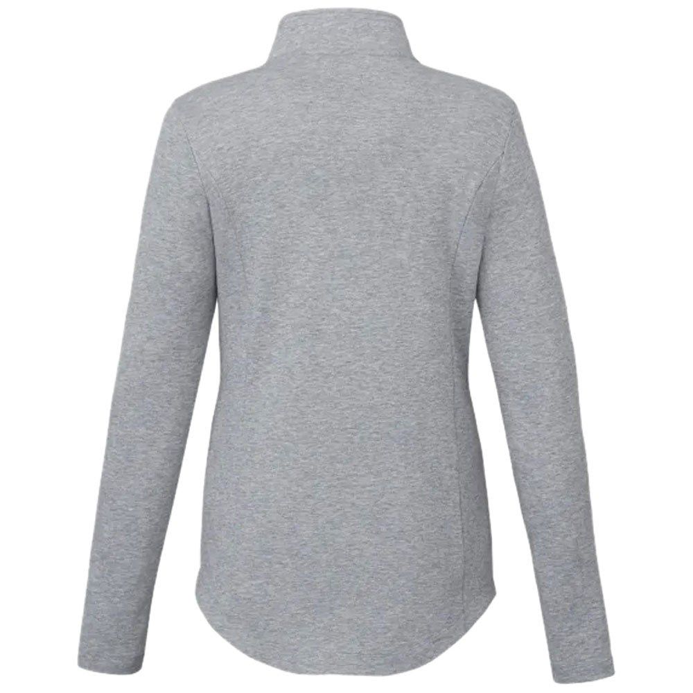 Elevate Women's Heather Grey Rigi Eco Knit Quarter Zip