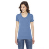 American Apparel Women's Athletic Blue Short-Sleeve Track T-Shirt
