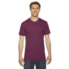 American Apparel Unisex Triblend Cranberry Short-Sleeve Track T-Shirt
