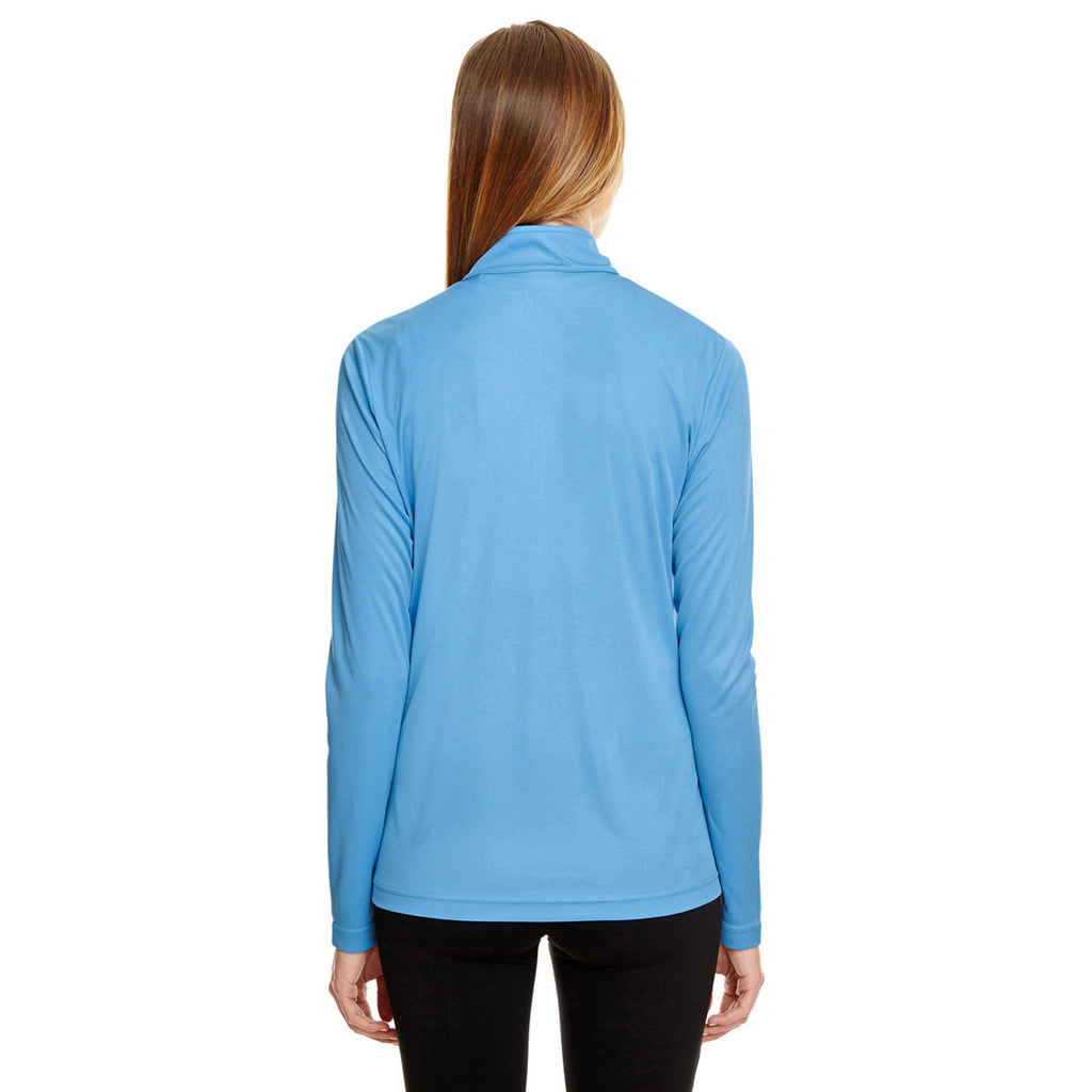 Team 365 Women's Sport Light Blue Zone Performance Quarter-Zip