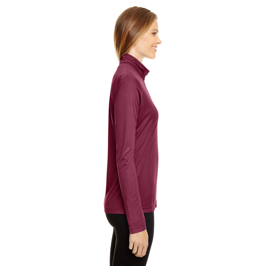 Team 365 Women's Sport Maroon Zone Performance Quarter-Zip