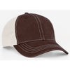Pacific Headwear Brown/Ivory Vintage Adjustable Trucker Mesh Cap