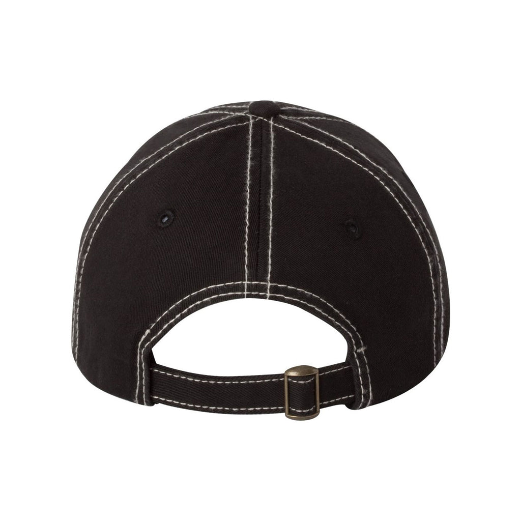 Valucap Black/Stone Classic Dad's Cap