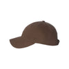 Valucap Brown Unstructured Washed Chino Twill Cap