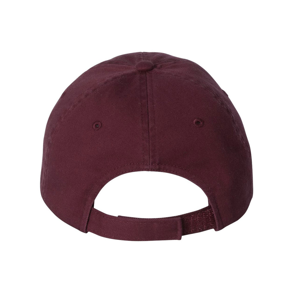 Valucap Maroon Unstructured Washed Chino Twill Cap