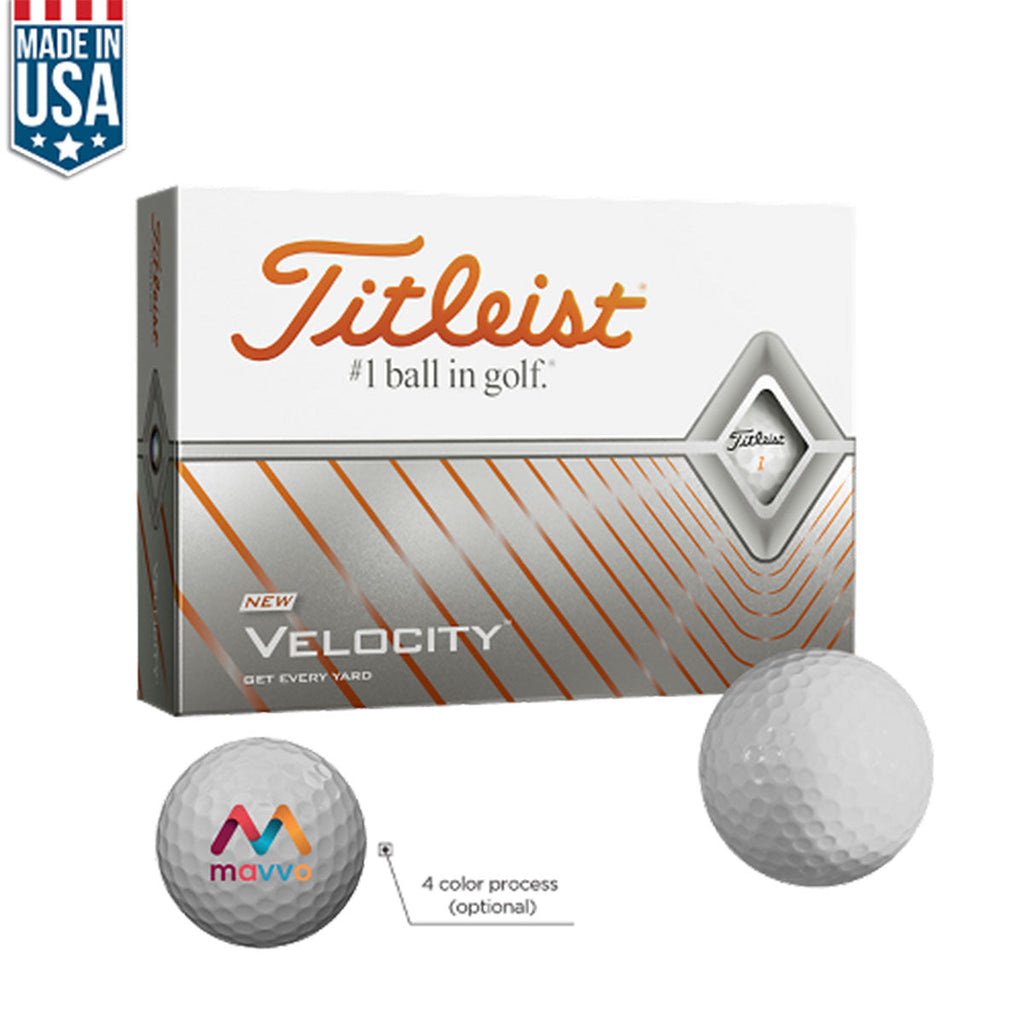 Titleist White Velocity Golf Balls (Expedited Lead Times)