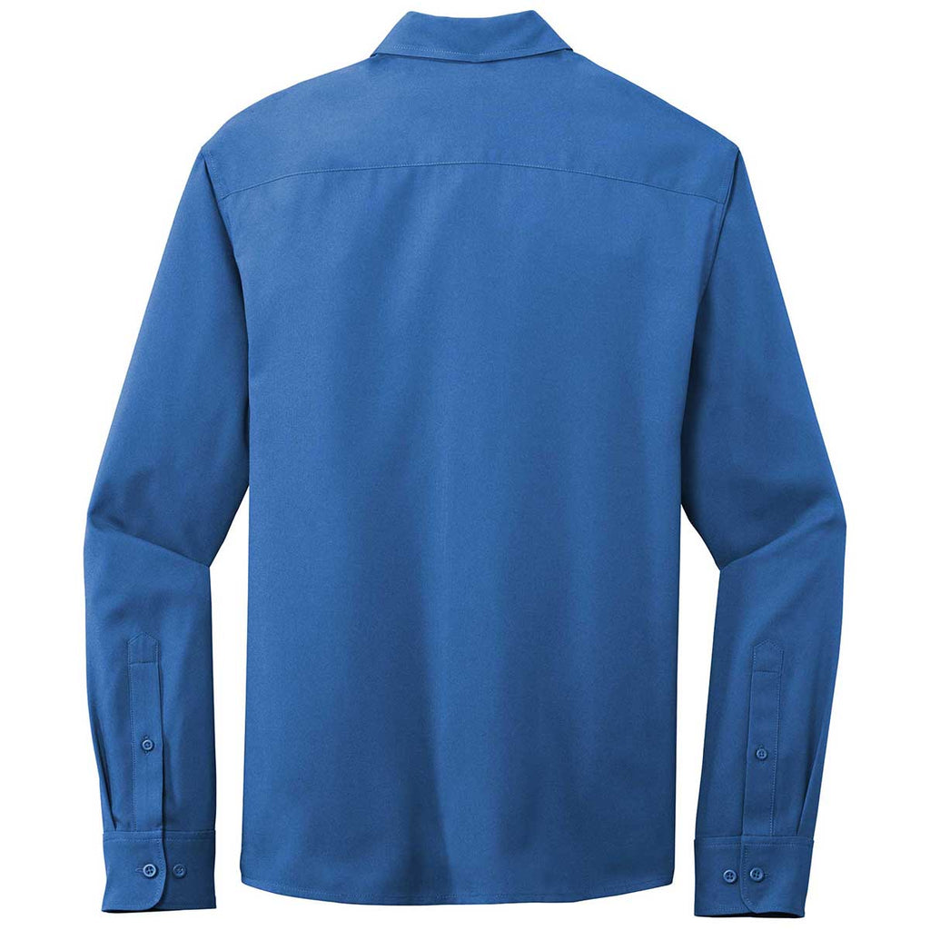 Port Authority Men's True Blue Long Sleeve Performance Staff Shirt