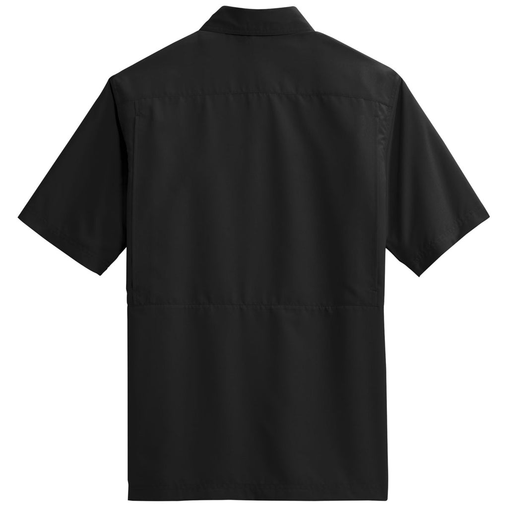 Port Authority Men's Deep Black Short Sleeve UV Daybreak Shirt