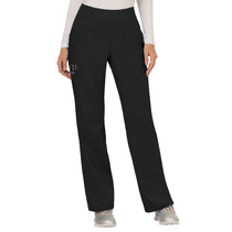 Cherokee Women's Black Workwear Revolution Mid Rise Pull-on Cargo Pant