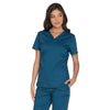 Cherokee Women's Caribbean Blue Workwear Core Stretch V-Neck Top