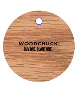 Woodchuck USA Red Oak Wood Key Chain