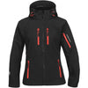 Stormtech Women's Black/Flame Red Expedition Softshell
