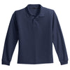 Port Authority Youth Navy Long Sleeve Silk Touch Polo