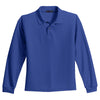 Port Authority Youth Royal Long Sleeve Silk Touch Polo