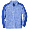 Sport-Tek Youth True Royal Electric/True Royal PosiCharge Electric Heather Colorblock 1/4-Zip Pullover