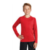 Sport-Tek Youth True Red Long Sleeve Rashguard Tee