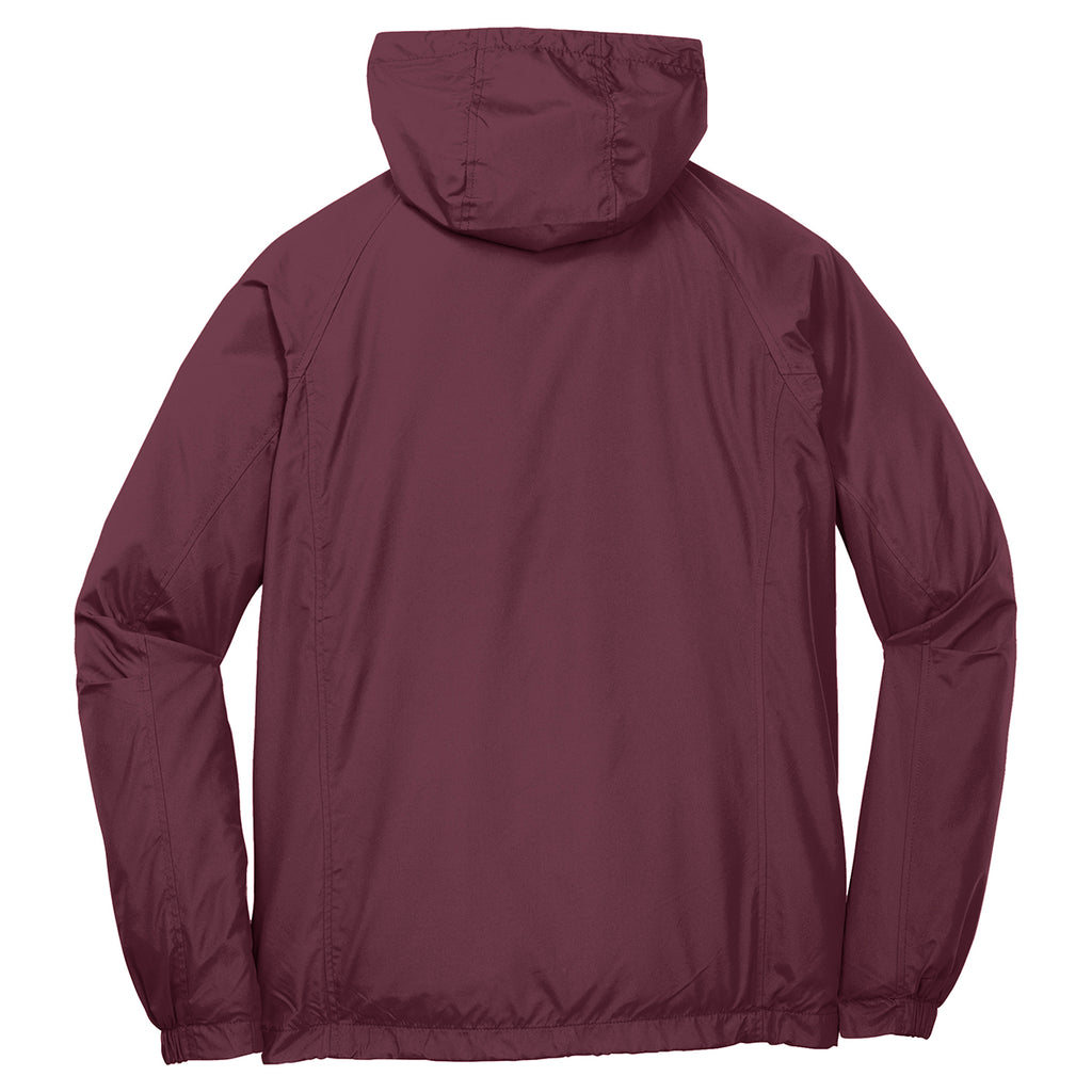 Sport-Tek Youth Maroon Hooded Raglan Jacket