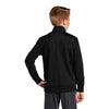 Sport-Tek Youth Black/White Tricot Track Jacket